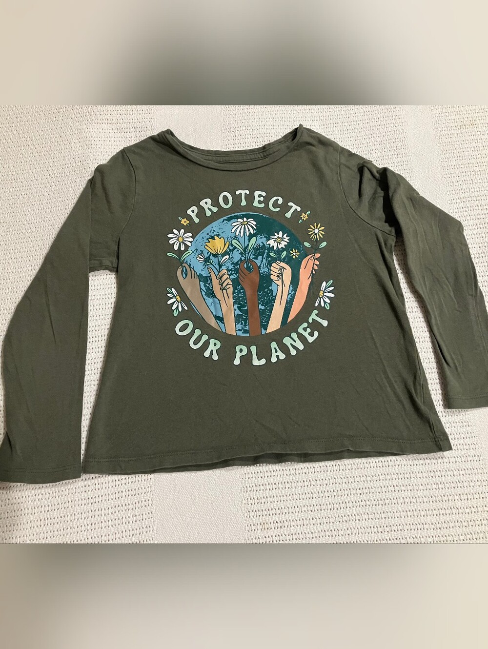 $2 If Bundled. Protect Our Planet Graphic Long-Sleeve Tee
